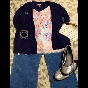 Maurice floral lace overlay tank 🌸